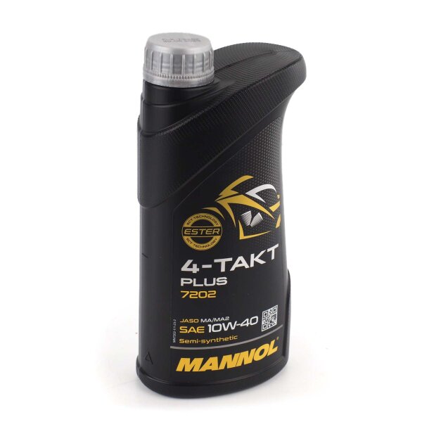 Mannol Huile Moto 10W-40 4 TEMPS Plus 1L pour Honda TRX 250 TE Fourtrax Recon ES TE214 2002-2003