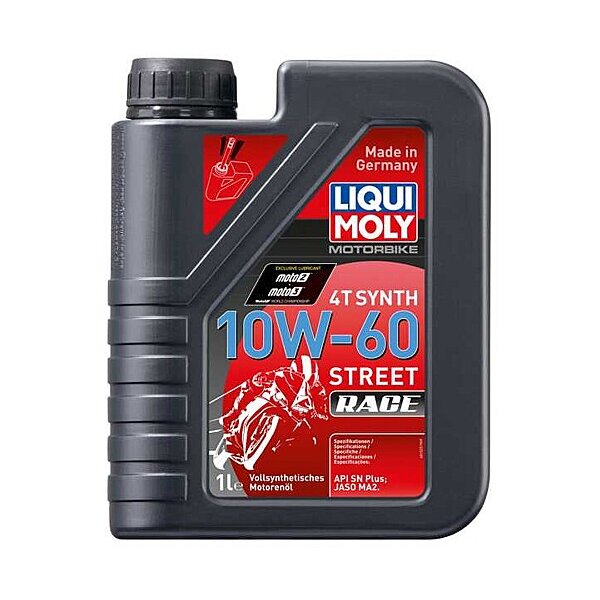 Liqui Moly Huile Moto10W-60 Synthétique Street Race pour Aprilia Mojito 125 Custom 2010