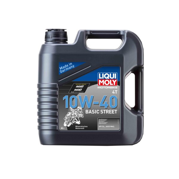 Liqui Moly Huile Moto 4T Synth 10W-40 Basic Street Bidon 4L pour Ducati 748 Strada Biposto (748S) 1999