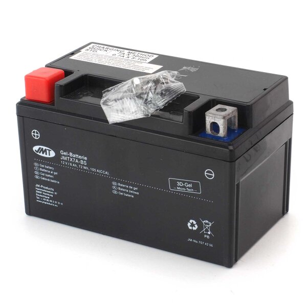 Batterie au gel YTX7A-BS / JMTX7A-BS pour Flex Tech Speedy 50 2008-2014