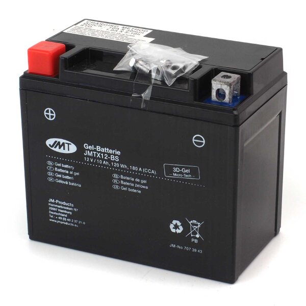 Batterie au gel YTX12-BS / JMTX12-BS pour Yamaha FZR 600 M 3RG 1989