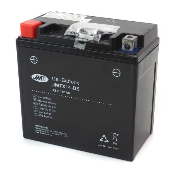 Batterie au gel YTX14-BS / JMTX14-BS pour BMW F 800 R ABS (E8ST/K73) 2009