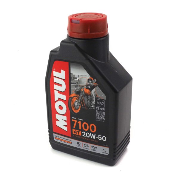 Huile moteur 20W-50 4T 1Litre Motul synthetic 7100 pour Harley Davidson Dyna Wide Glide 88 FXDWG 2003