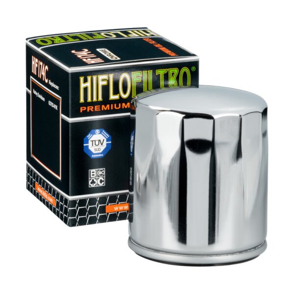 Filtre &agrave; Huile chrome HIFLO HF174C pour Harley Davidson V Rod 1131 VRSCA 2006