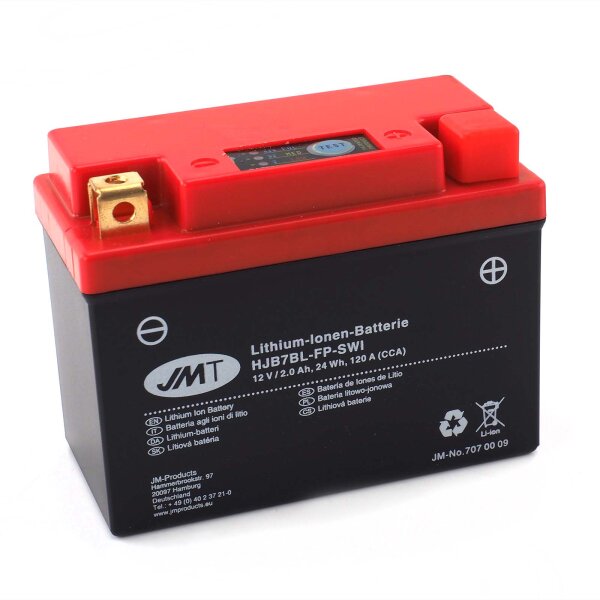 Batterie moto lithium-ion HJB7BL-FP pour Yamaha TW 200 1985-2016