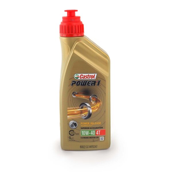 Huile moteur Castrol POWER1 4T 10W-40 1l pour Honda TRX 250 TE Fourtrax Recon ES TE214 2002-2003