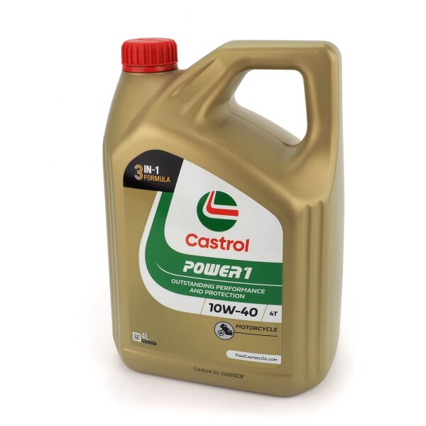 Huile moteur Castrol POWER1 4T 10W-40 4l pour Honda CA 125 Rebel JC24 1996