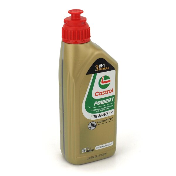 Huile moteur Castrol POWER1 4T 15W-50 1l pour Ducati Scrambler 800 Icon Dark KC 2020