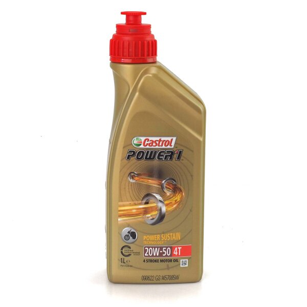 Huile moteur Castrol POWER1 4T 20W-50 1l pour Suzuki GS 450 S GL51F 1980-1981