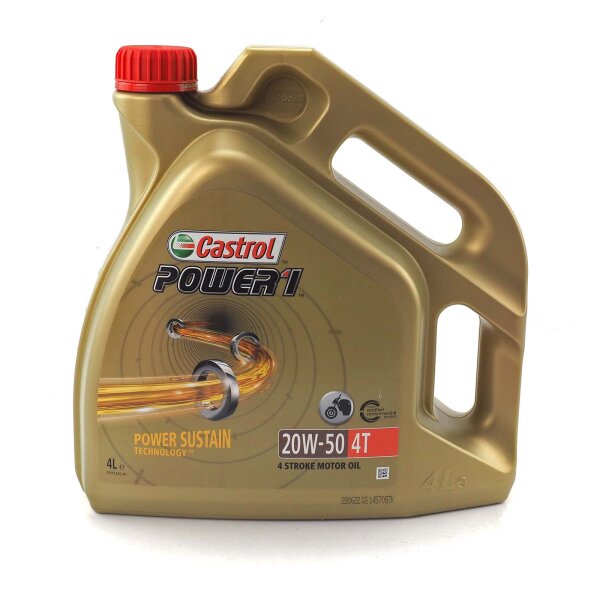 Huile moteur Castrol POWER1 4T 20W-50 4l pour Suzuki GS 450 S GL51F 1980-1981