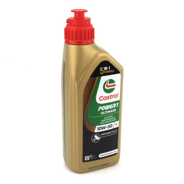 Huile moteur Castrol POWER1 4T 10W-50 1l pour Aprilia Tuono 660 KV 2024