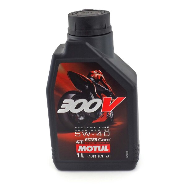 Huile moteur MOTUL 300V 4T Factory Line Road Racing 5W40 1l pour Aprilia Atlantic 125 2008