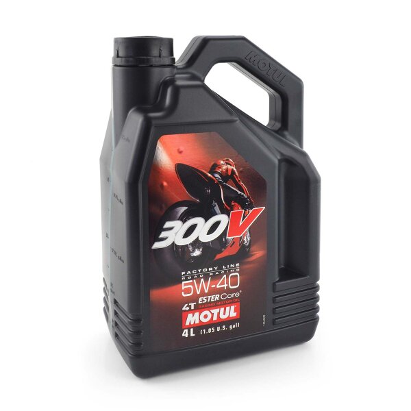 Huile moteur MOTUL 300V 4T Factory Line Road Racing 5W40 4l pour Aprilia Atlantic 125 2008