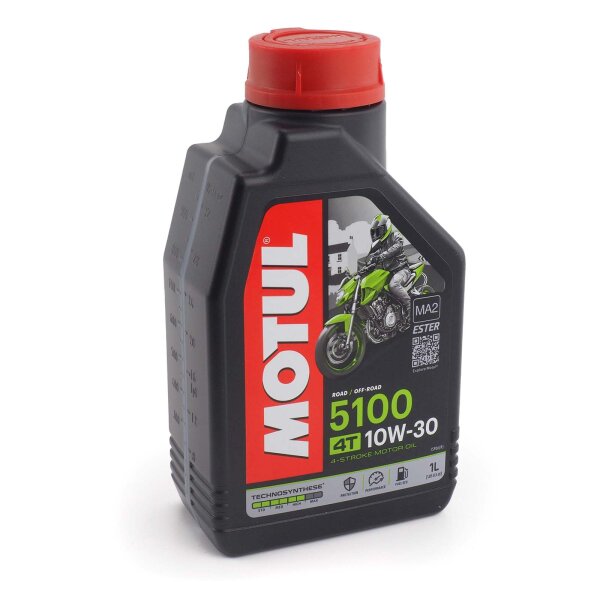 Huile moteur MOTUL 5100 4T 10W-30 1l pour Honda CBR 500 R PC62 2019