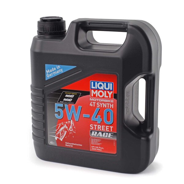 Huile moteur  Liqui Moly 4T 5W-40 Street Race 4 l pour Ducati 999 S Biposto/Monoposto H4 2004