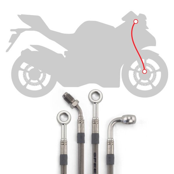 Kit de conduite de frein avant Raximo en acier fle pour Yamaha MT-07 A Moto Cage ABS RM04 2014 avec Yamaha MT-07 A Moto Cage ABS RM04 2014
