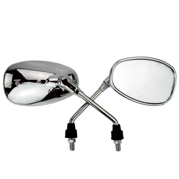 Miroir Chrome Avec Filetage 10mnm E-marked pour Suzuki GSF 1250 Bandit WVCH 2007